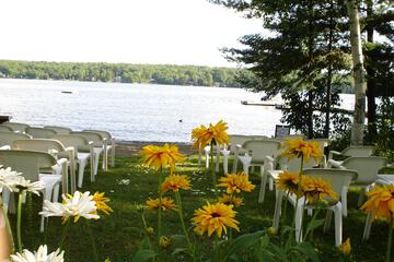 Outdoor wedding area