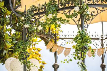Outdoor banquet area