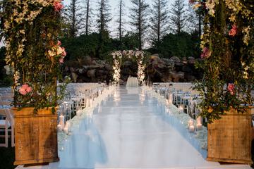 Outdoor wedding area