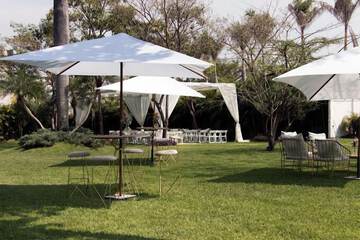 Outdoor banquet area