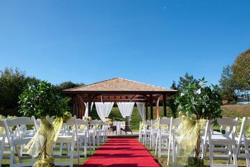 Outdoor wedding area