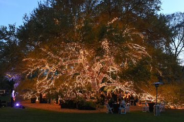 Outdoor banquet area