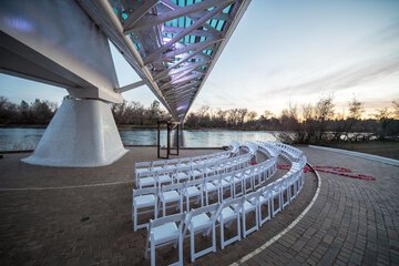 Outdoor wedding area