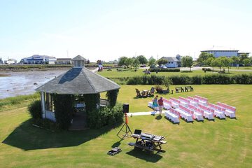 Outdoor wedding area