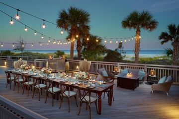 Outdoor wedding area