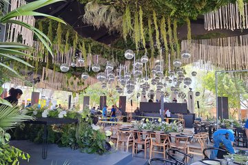 Outdoor banquet area