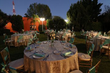 Outdoor banquet area
