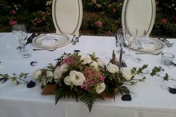 Outdoor banquet area