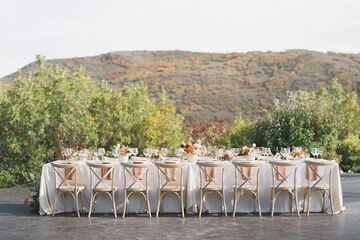 Outdoor banquet area