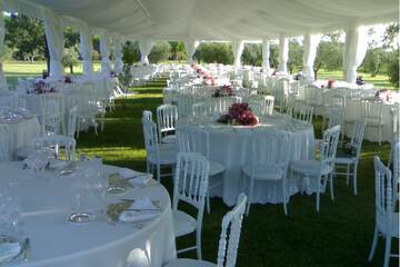Outdoor wedding area