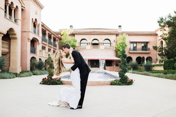 Outdoor wedding area