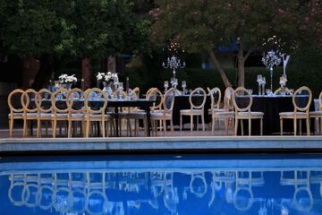 Outdoor banquet area