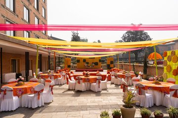 Outdoor wedding area
