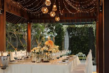 Outdoor banquet area