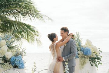 Outdoor wedding area