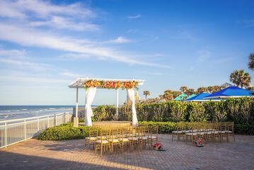 Outdoor wedding area