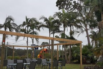 Outdoor banquet area