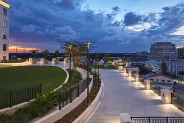 Outdoor banquet area