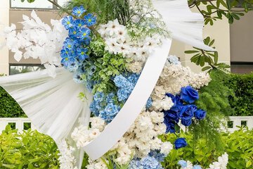 Outdoor wedding area