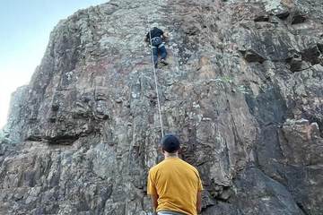 Outdoor rock climbing