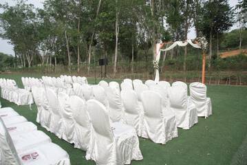 Outdoor banquet area