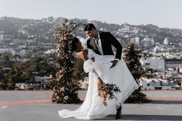 Outdoor wedding area