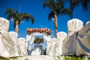 Outdoor wedding area