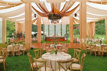 Outdoor banquet area