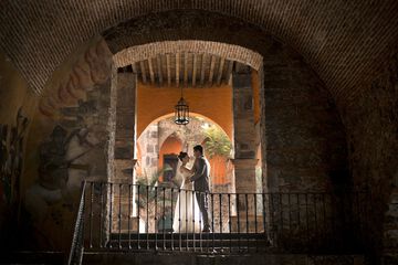 Outdoor wedding area