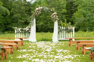 Outdoor wedding area