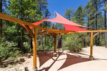 Outdoor banquet area
