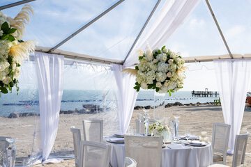 Outdoor wedding area
