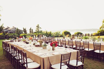 Outdoor wedding area