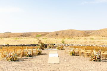 Outdoor wedding area