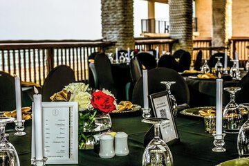 Outdoor wedding area
