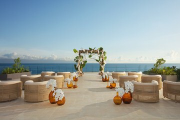 Outdoor wedding area