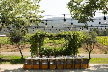 Outdoor wedding area