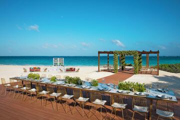 Outdoor wedding area