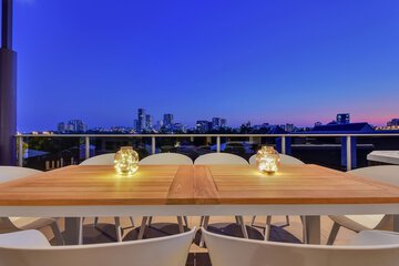 Outdoor banquet area