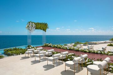 Outdoor wedding area