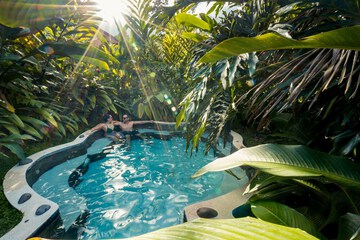 Outdoor spa tub