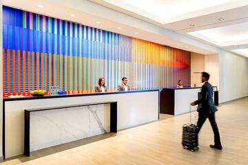 Check-in/check-out kiosk