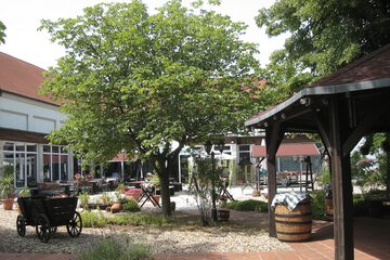 Outdoor banquet area