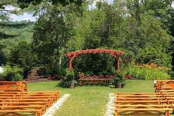 Outdoor wedding area