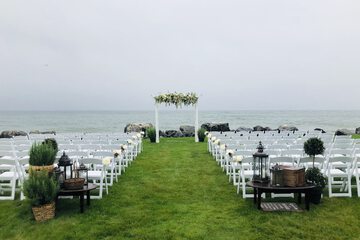 Outdoor wedding area