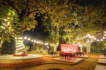 Outdoor wedding area