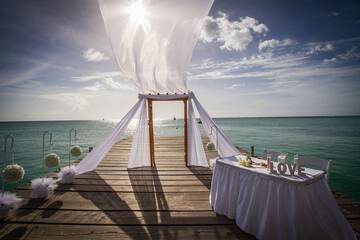 Outdoor wedding area