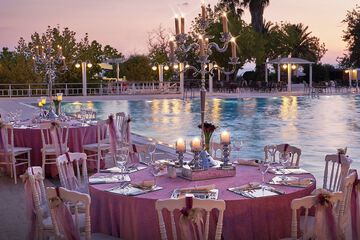 Outdoor wedding area