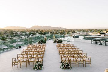Outdoor wedding area