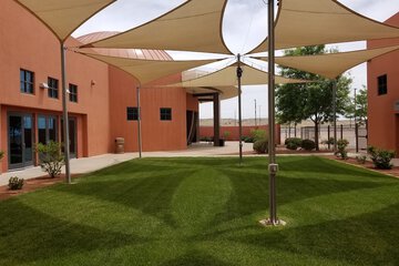 Outdoor banquet area